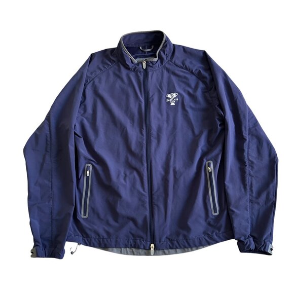 Peter Millar Mens L Full-Zip Lightweight Golf Jacket Navy - Picture 1 of 13